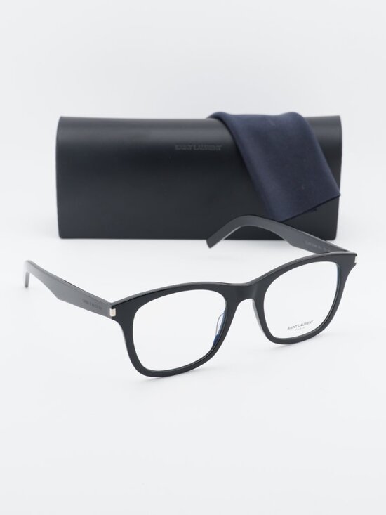 Saint Laurent SL286 SLIM 001 Square Eyeglasses – Black 50mm main image 3